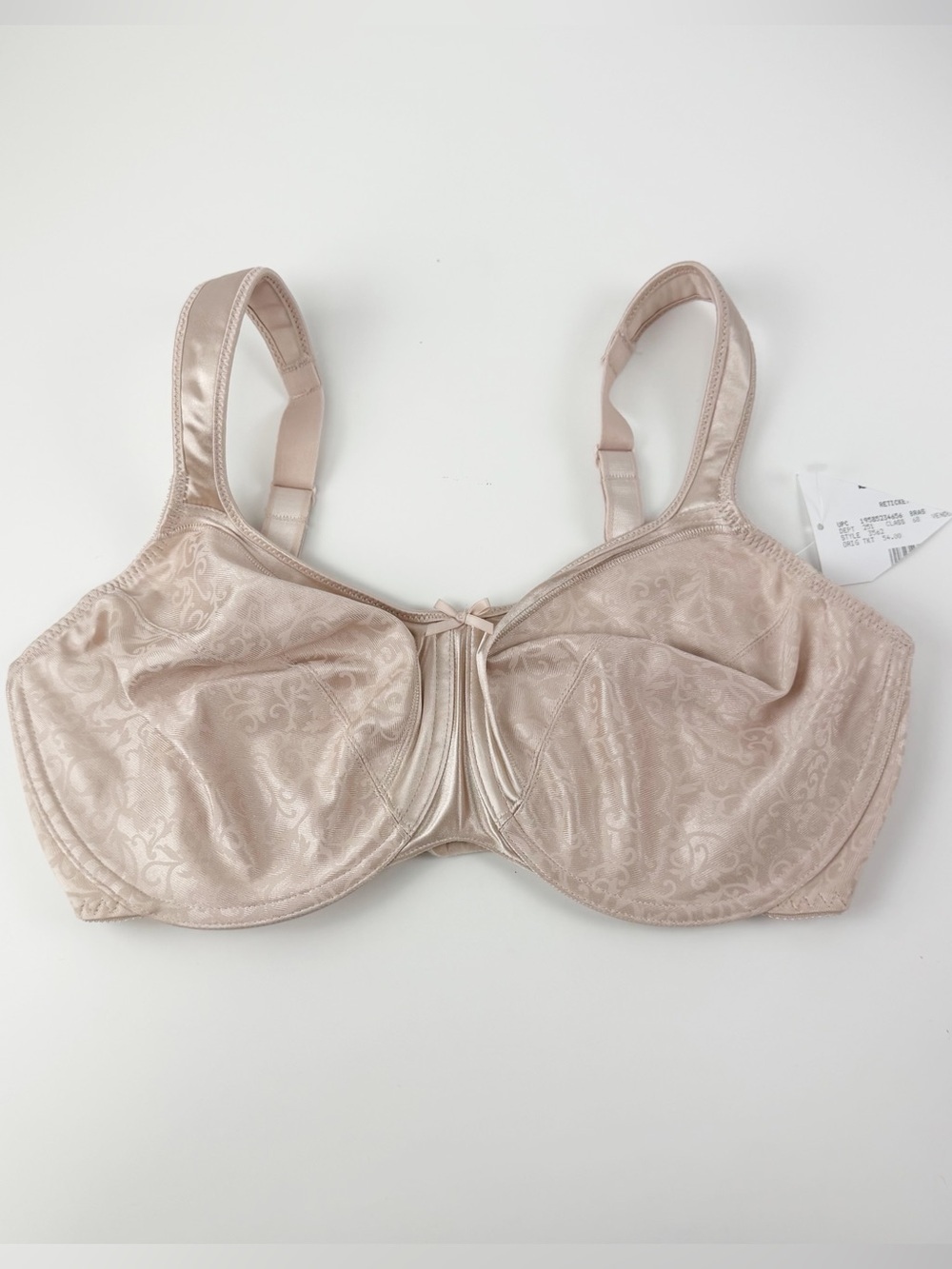 Bali Bra 36DD Beige Minimizer Satin Tracings Comfort Strap Underwire Bra NWT3562